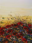 Poppies Canvas Paintings - Sunlit Poppies